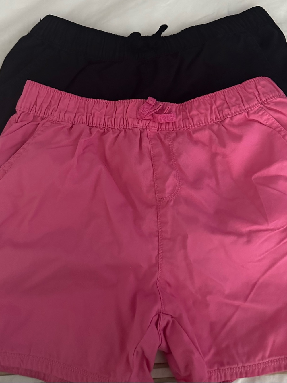 Place Kids Drawstring Shorts - Hot Pink & Black